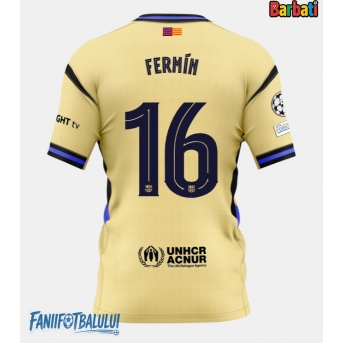 Barcelona Fermin Lopez #16 Tricou Fotbal Replică 2025-26 Barbati Deplasare